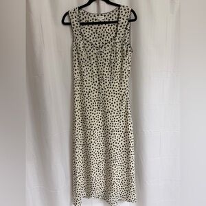 Le Lis Black and Cream Polka Dot Maxi Dress